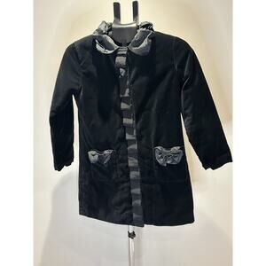 KC Parker 10/12 Girls Velvet Black Jacket